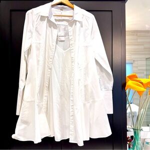 NWT Anthropologie long, lined button up shirt size medium